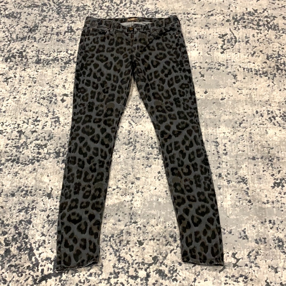 Leopard Print Mother Jeans- The Looker- Paw Print